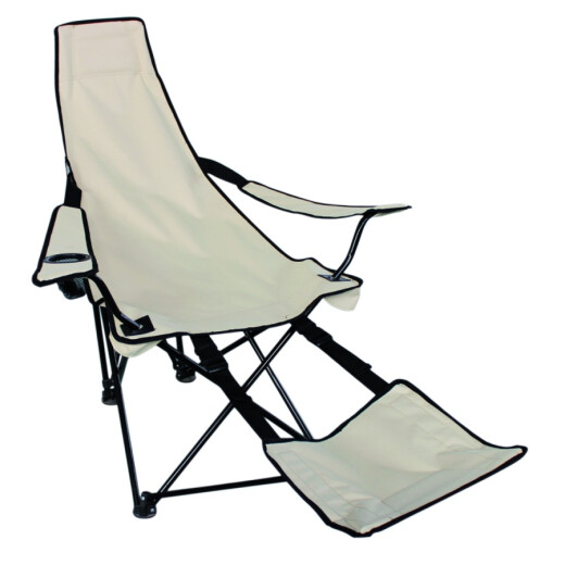 Trampklappsessel mit Fußteil Beige